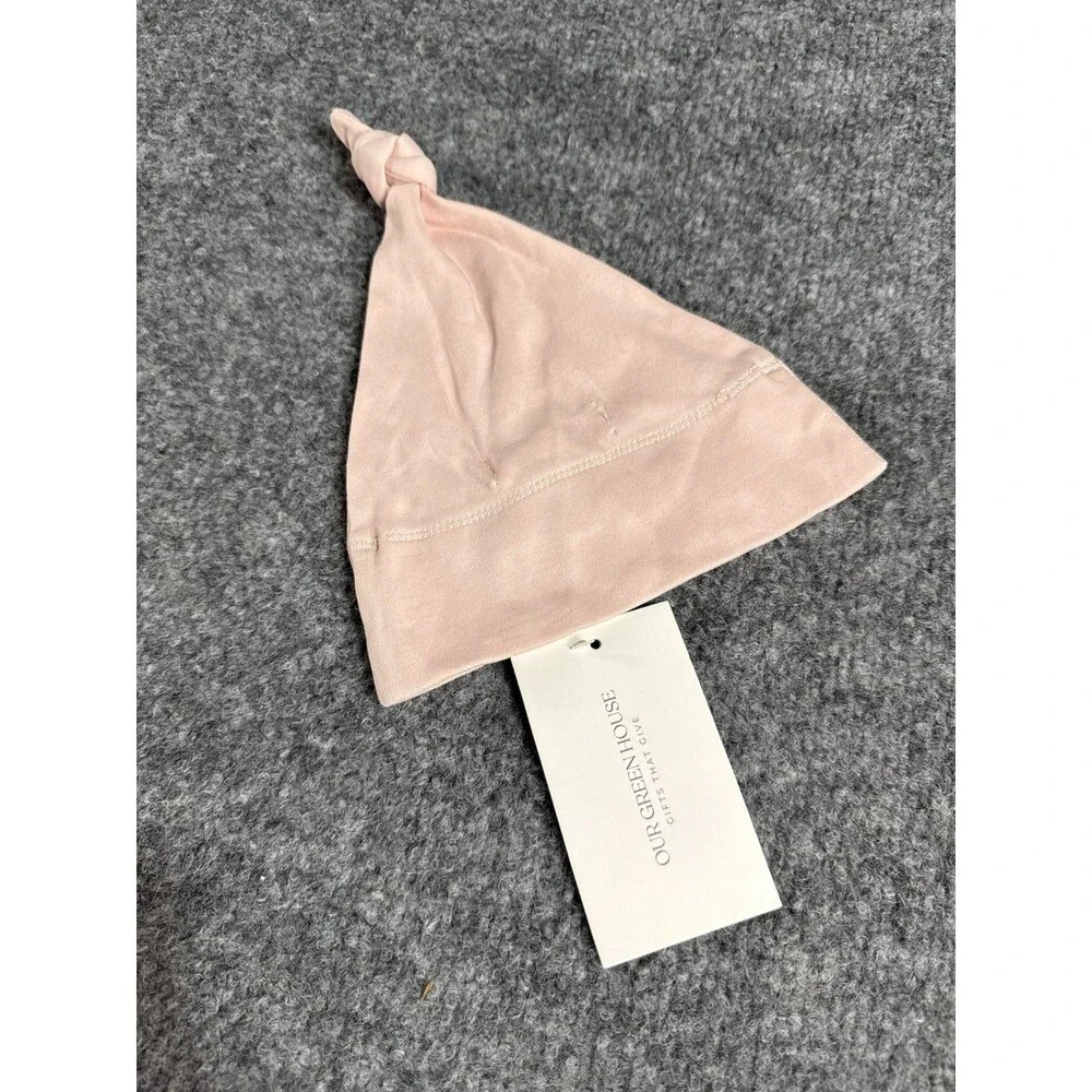 Our Green House Organic Cotton Baby Beanie – Pink – 0–3 Months – NWT